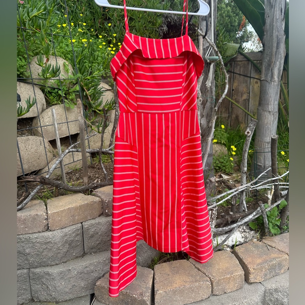 Banana Republic Red and White Striped Dress